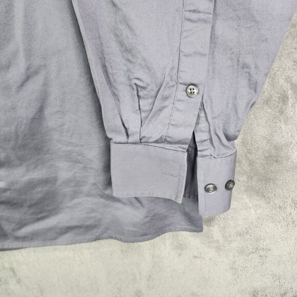 Mens Gray Michael Kors Dress Shirt Long Sleeve Button-Down Size 18 34/35 - Picture 3 of 11